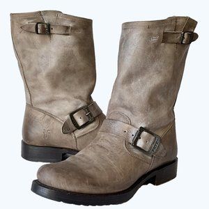 Frye Veronica Short Leather Boots Slate Size 8 $298.